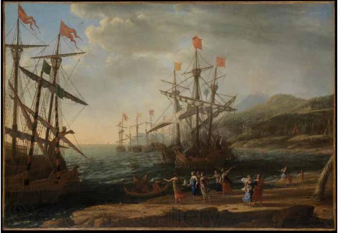 Claude Lorrain The Trojan Women Set Fire to their Fleet Spain oil painting art